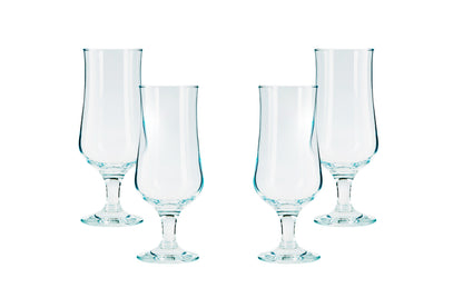 Cocktail Drinking Glasses, 4 pc Set, Pina Colada Glass Set