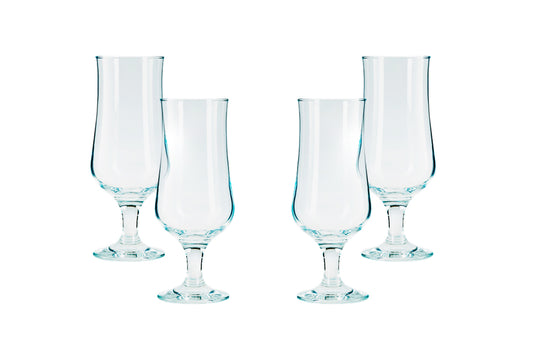 Cocktail Drinking Glasses, 4 pc Set, Pina Colada Glass Set