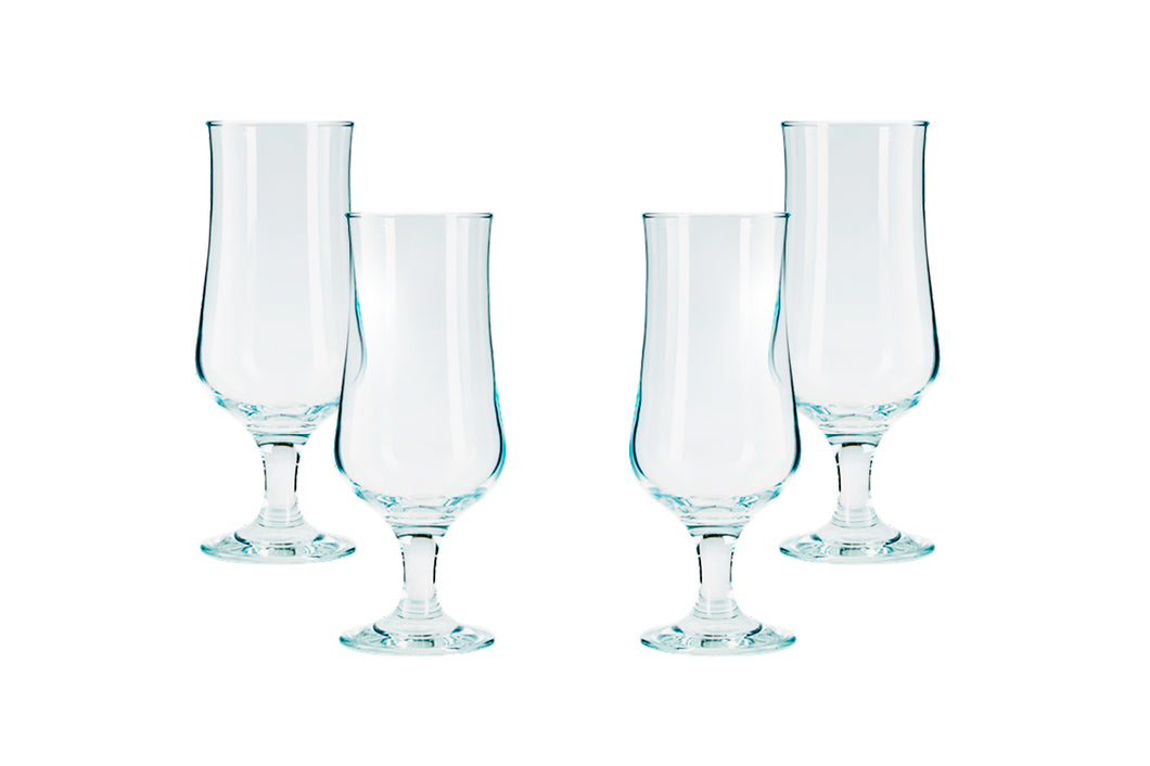 Cocktail Drinking Glasses, 4 pc Set, Pina Colada Glass Set