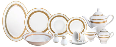 Dinnerware Gold Rope Dinnerplates Bowls Tea set