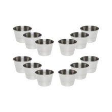 Stainless Steel Portion Cups 2.5 oz, Individual Condiment Sauce Cups - 2 1/2 Oz