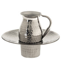 Judaica Stainless Steel Mayim Achronim Cup with Tray 5''