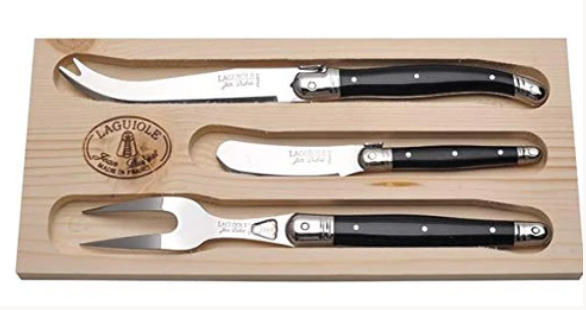 Laguiole Stainless Steel Flatware - 'Cheese Set' or 'Cheese and Wine Bundle'
