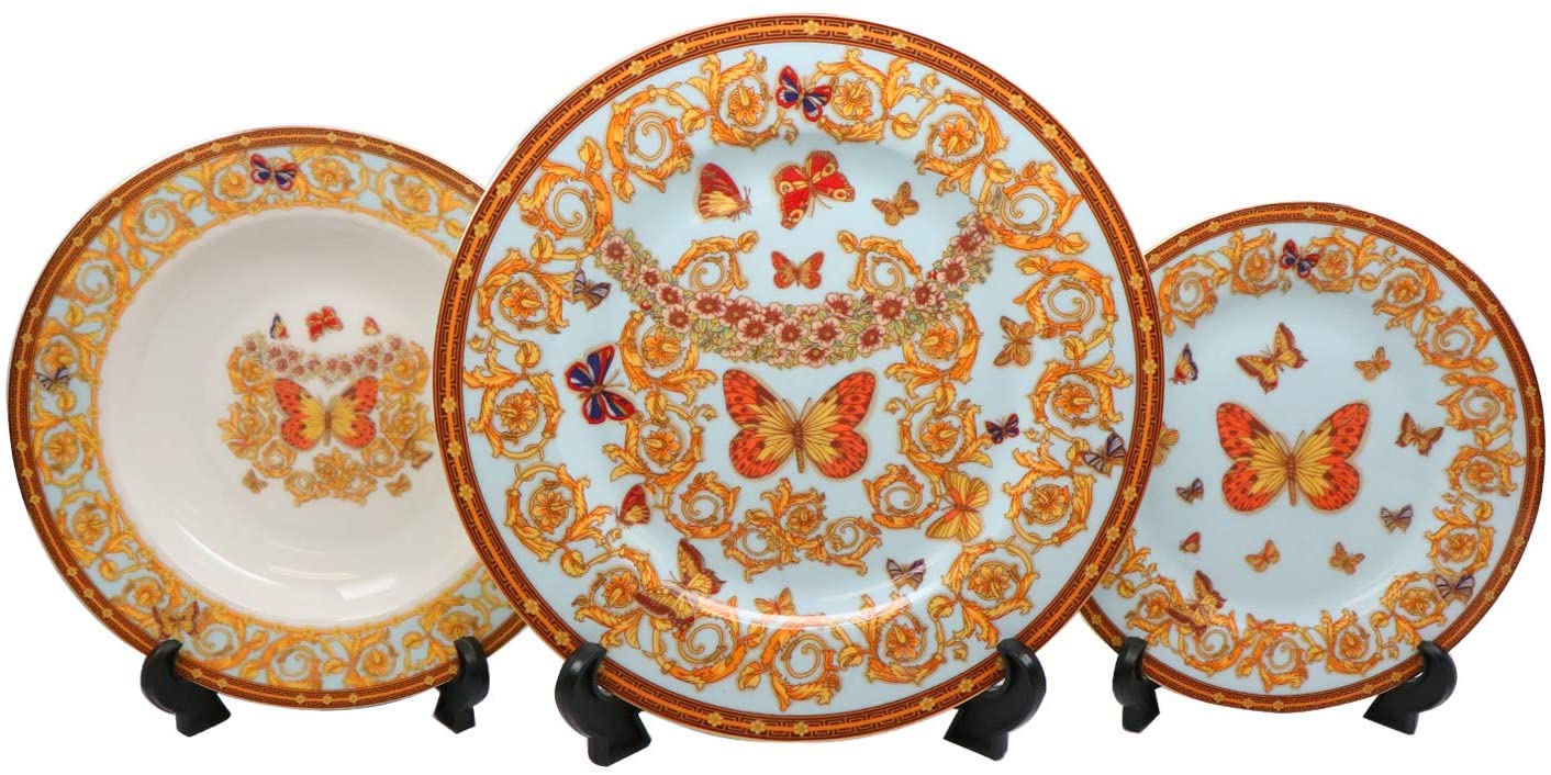 Royalty Porcelain 58 Pc Luxury Banquet Dinner Set, Premium Bone China