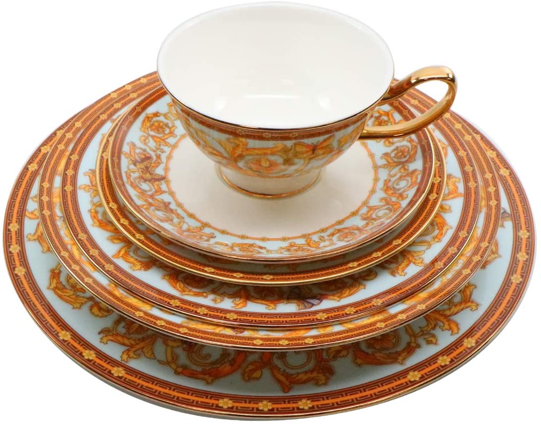 Royalty Porcelain 58 Pc Luxury Banquet Dinner Set, Premium Bone China