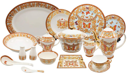 Royalty Porcelain 58 Pc Luxury Banquet Dinner Set, Premium Bone China