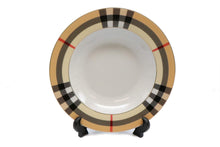 Royalty Porcelain 49-pc Dinner Set 'Tartan' Beige Banquet Set Service for 8