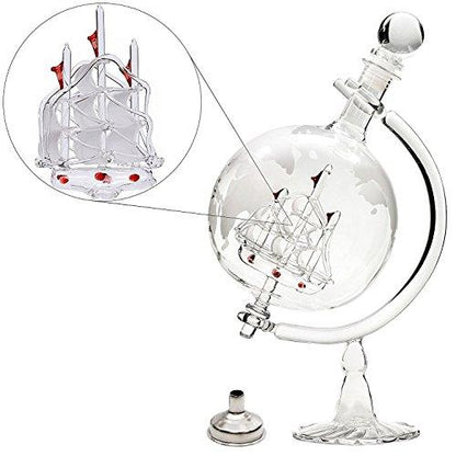 Handmade Glass Whiskey Liquor Decanter