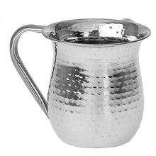 Judaica Stainless Steel Wash Cup, Dual Handle Negel Vasser Cup