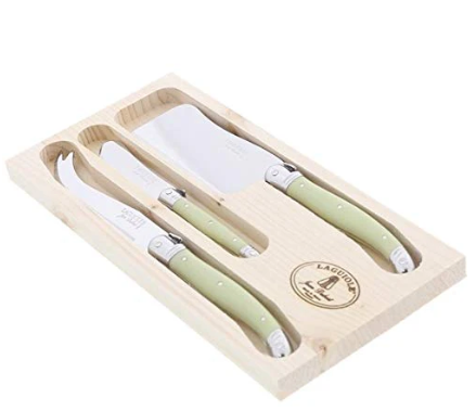 Laguiole Hand Made French Cheese Set in Tray 3pc Vintage