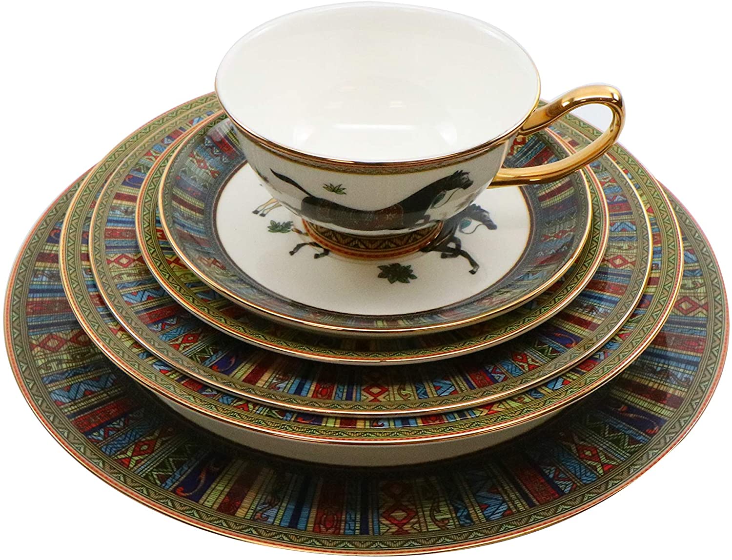 Royalty Porcelain 58 Pc Luxury Banquet Dinner Set, Premium Bone China
