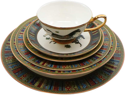 Royalty Porcelain 58 Pc Luxury Banquet Dinner Set, Premium Bone China
