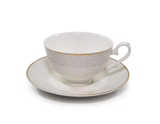 Royalty Porcelain 20-pc Dinnerware Set, 24K Gold-Plated Fine Porcelain, Premium Dinnerware Service for 4