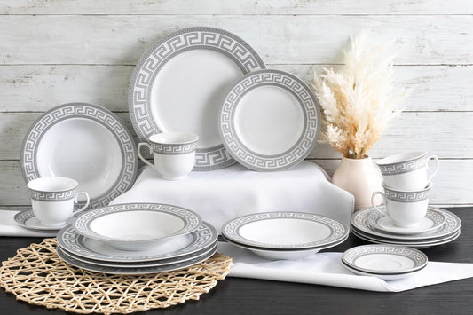 Dinnerware Set Service for 4 - 20 Piece Dishes Set for 4 - Luxurious Plates and Bowls, Dish Set, Ceramic Bowl - Kitchen Starter Sets for Apartment and Home