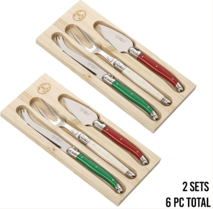 Laguiole Hand Made French 3pc Parmesan Cheese Set, Vintage