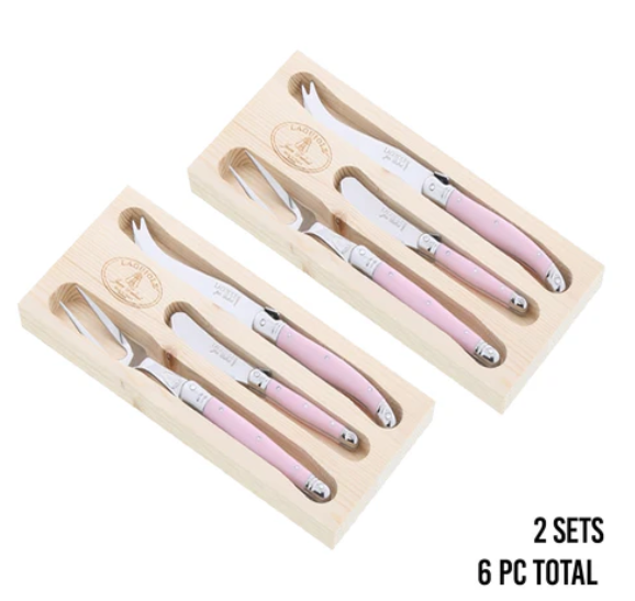 Laguiole Stainless Steel Flatware - 'Cheese Set' or 'Cheese and Wine Bundle'