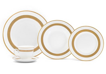 Royalty Porcelain 20-pc Dinnerware Set, 24K Gold-Plated Fine Porcelain, Premium Dinnerware Service for 4
