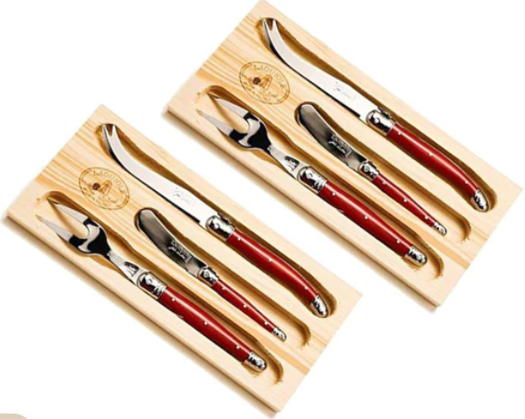 Laguiole Stainless Steel Flatware - 'Cheese Set' or 'Cheese and Wine Bundle'