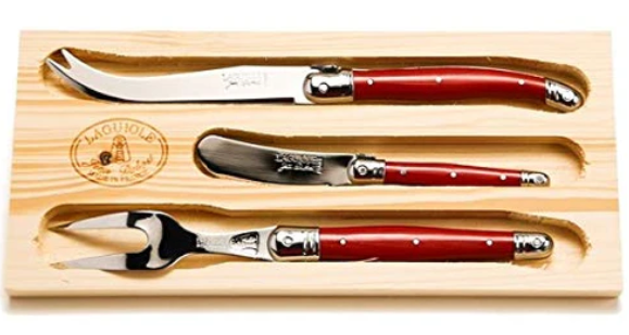 Laguiole Stainless Steel Flatware - 'Cheese Set' or 'Cheese and Wine Bundle'