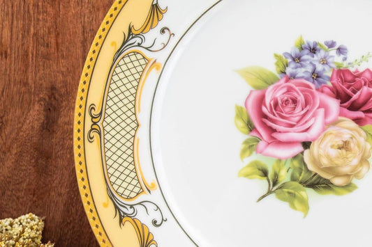 Dinnerware Set Service for 4 - 20 Piece Dishes Set for 4 - Luxurious Plates and Bowls, Dish Set, Ceramic Bowl - Kitchen Starter Sets for Apartment and Home