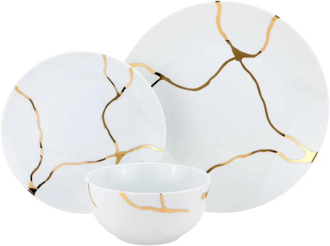 Royalty Porcelain 12-pc Dinner Set, Bone China Porcelain