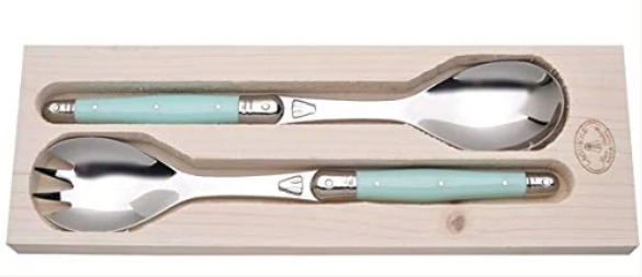 Laguiole Flatware, Jean Dubost Salad Servers in a Tray 2-pc
