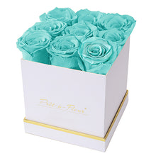 (D) Luxury Long Lasting Roses in a White Box, Preserved Flowers 5.5'' (Blue)