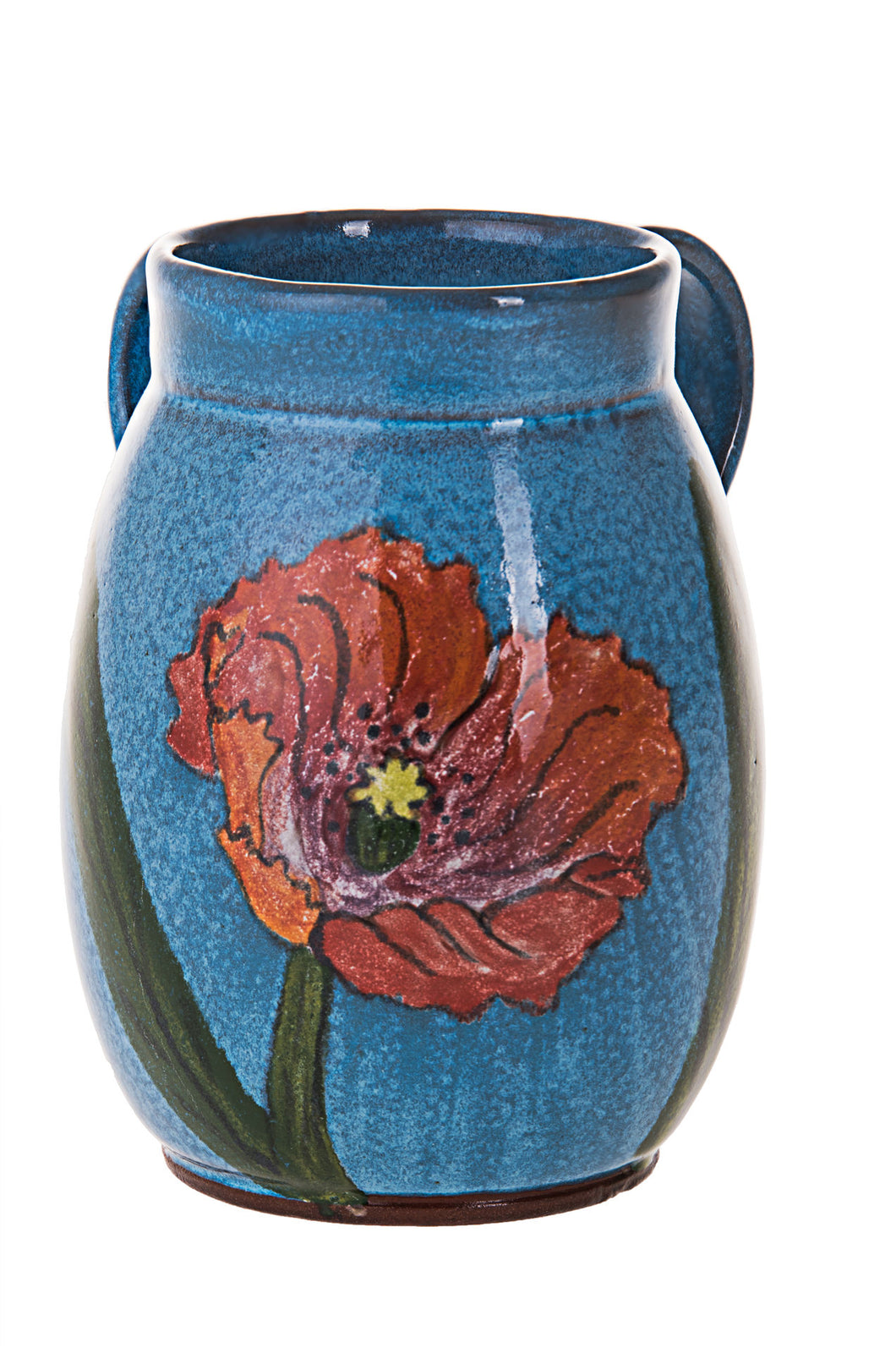 (D) Judaica Stoneware Wash Cup Ceramic Jug 6.25'' (Light Blue)