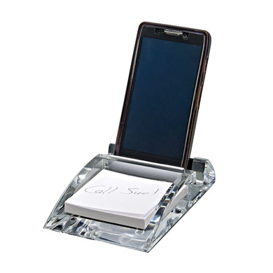 (D) Clearylic Phone Stand with Paper Tray for Desk, Corporate Gift