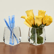 (D) Modern Clearylic Square Pencil Cup, Office Supply Organizers, Small Vase