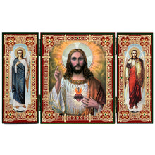 (D) Triptych Icon Small Wooden 3 1/4 inch (15 Icon Styles)