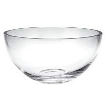 (D) Elegant Clear Glass Round Bowl 'Penelope' 10 Inches, Fruit Deep Bowl