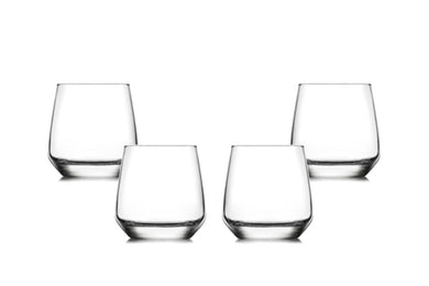 Lal Shotglass, Shot Glasses 3.25 Oz, Modern Clear Party Glassware Set of (4)