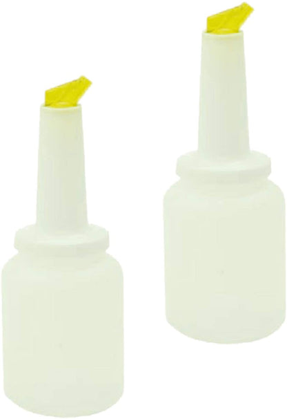 2 Quart Storer and Pourer White Bottle for Alcohol or Juice With Multiple Accent Color Choices Set of 1, 2, or 12 Pieces