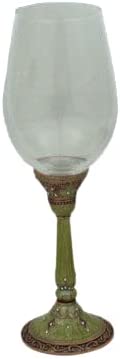 (D) Judaica Revenna Kiddush Cup Green Wine Cup For Shabbat and Havdalah