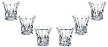 Set of 6 Bohemian Crystal 'Wellington' DOF Whiskey Liquor Glasses 10 Oz, Lead Free