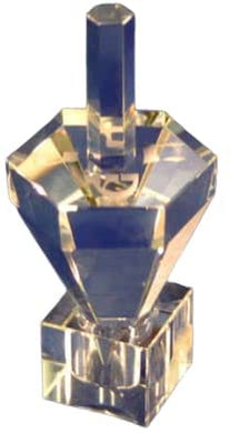 (D) Judaica Hexagon Crystal Dreidel Hannukah Parties Decor 3.5 Inch