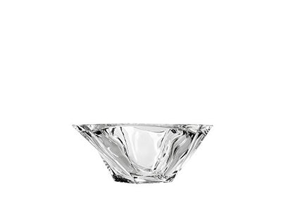 Decorative Crystal Fruit Bowl Balzac 12-in, Clear Elegant Centerpiece Bud
