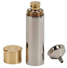 (D) Shotgun Shell Stainless Steel Flask 5" Gift for the Outdoorsman