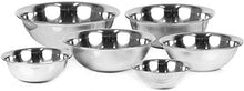 Stainless Steel 3/4-1 1/2-3-4-5-8 Qt Mixing Bowls for Cooking 6 Pc, Bakeware