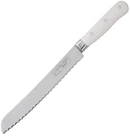 (D) Laguiole French Hand Made Pradel 1920 Bread Knife, Vintage (White)