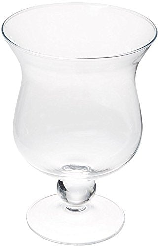 (D) Centerpiece 'Daydream' Flower Vase 9" H, Premium Quality Crystal Glass