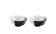 Gifts Plaza (D) Mini Ceramic Decorative Dish Set of 2 Hand Painted Bowl Set 4" D x 2" H Black