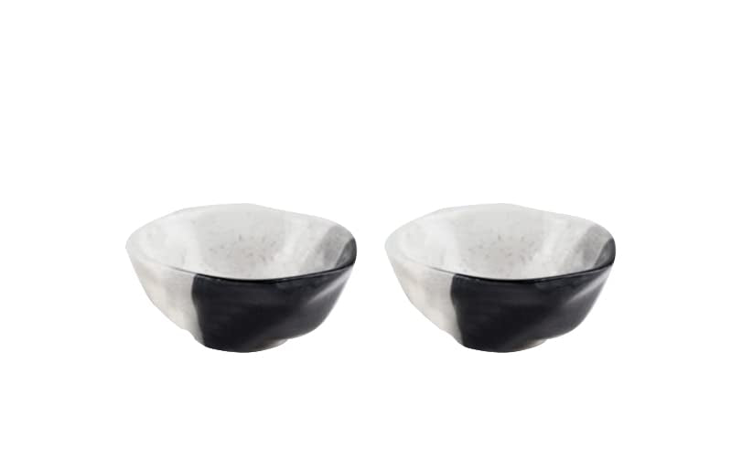 Gifts Plaza (D) Mini Ceramic Decorative Dish Set of 2 Hand Painted Bowl Set 4