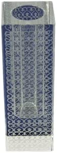 (D) Judaica Crystal Tall Vase Transparent Home Decor, Table Centrepiece