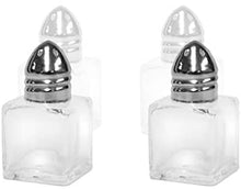 Salt and Pepper Shakers Glass, Modern Style Kitchen Utensil 1.2 Oz (2 Pc)