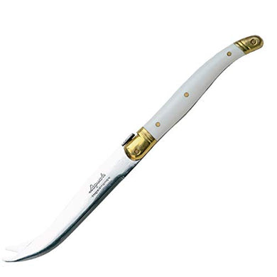 (D) Laguiole French Hand Made Cheese Knife in a  Box, Vintage (Ivory Handle)