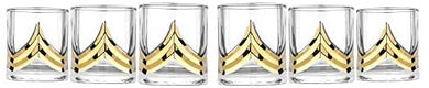 DOF Glasses Tumblers Rock Glassware 'Triumph' Set 6-pc, Water Glasses