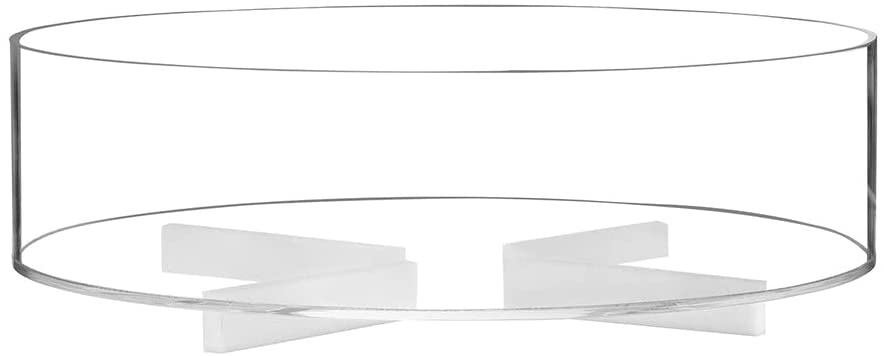 (D) Judaica Lucite Round Matzah Plate Acrylic Holder For Pesach