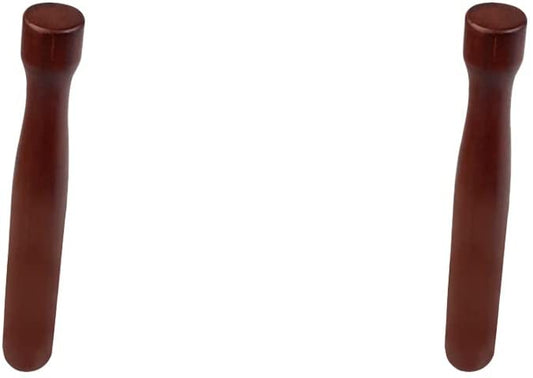 8" Bar Muddler with Flat Head, Lacquered Walnut Wood